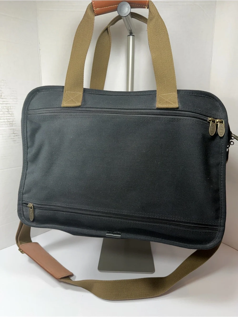VTG Dakota by Tumi Briefcase Bag Black Nylon Strap Luggage Tag 5324S